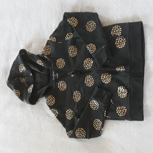 Cat & Jack Grey and Gold Hooded Jacket, 5T